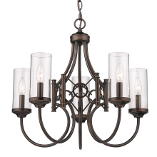 Golden Canada 3718-5 CDB-CLR - Wry Lighting Quincy 5-light Chandelier in Cordoban Bronze